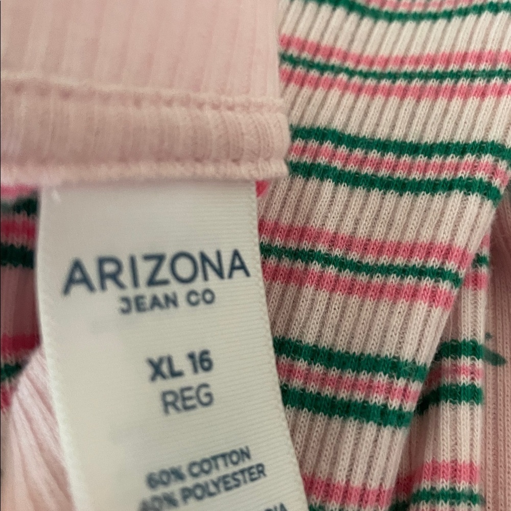 Girls' Pink Striped & Floral Ribbed Dress Set - Picture 2 of 3